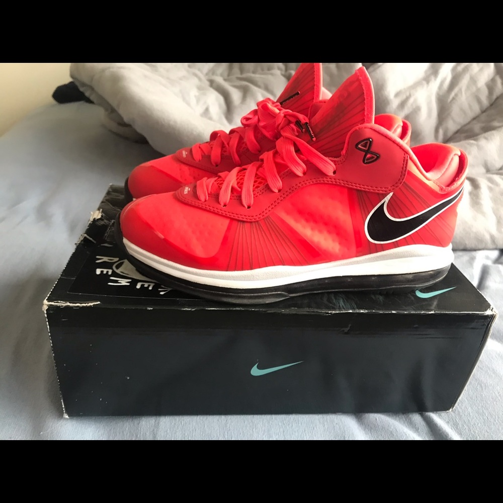 Solar Red Low Lebron 8’s